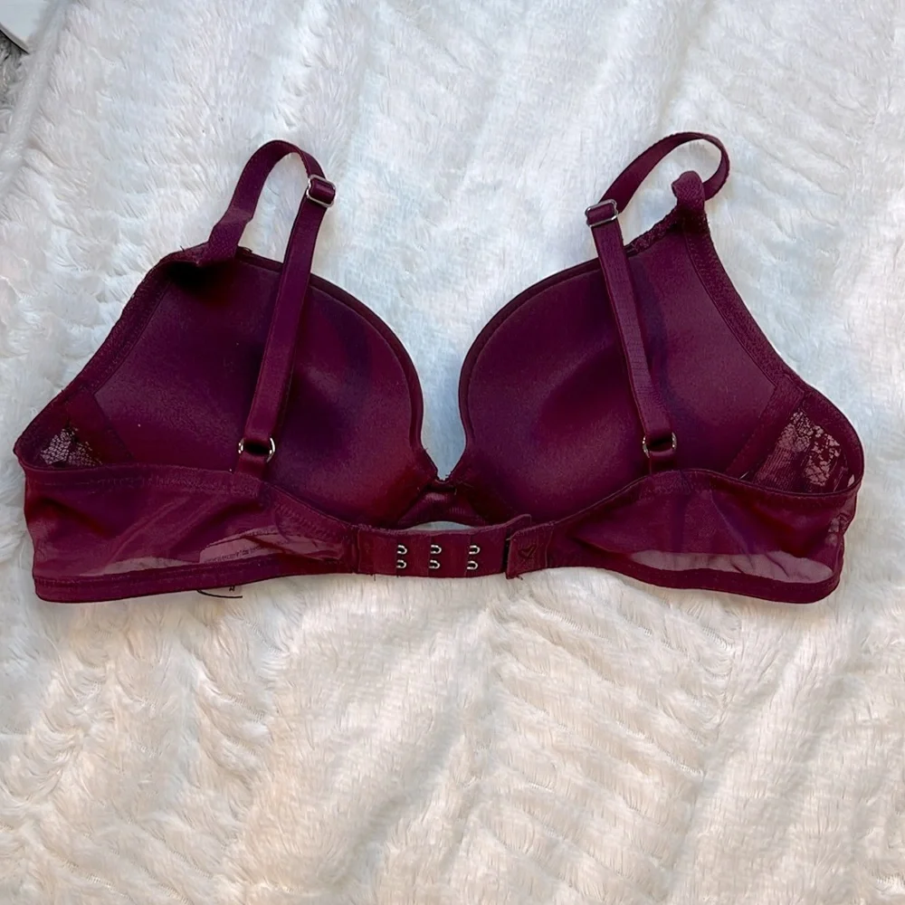 Victoria’s Secret Dream Angels Eggplant Push-Up Bra. Size 32A. EUC - Picture 3 of 5